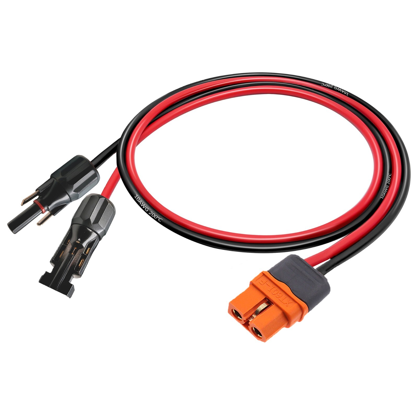 ONLY for Oukitel, XT60i Female Connector Solar Extension Cable 10AWG