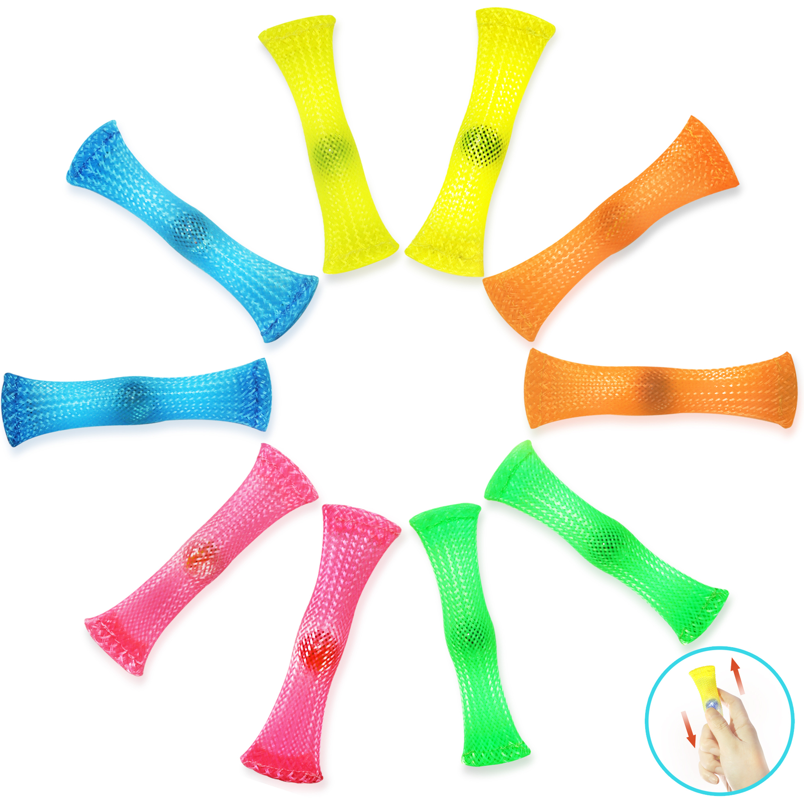 Novelty Place Mesh and Marble Fidget Toys 10 Pcs - Stress Relieve Anti-Anxiety