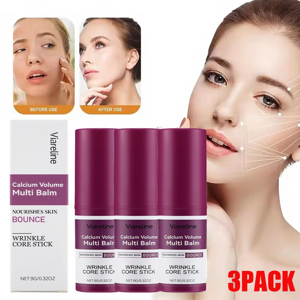 3PCS Calcium Volume Multi Balm Wrinkle Core Stick Beauty Korean Moisturing Stick