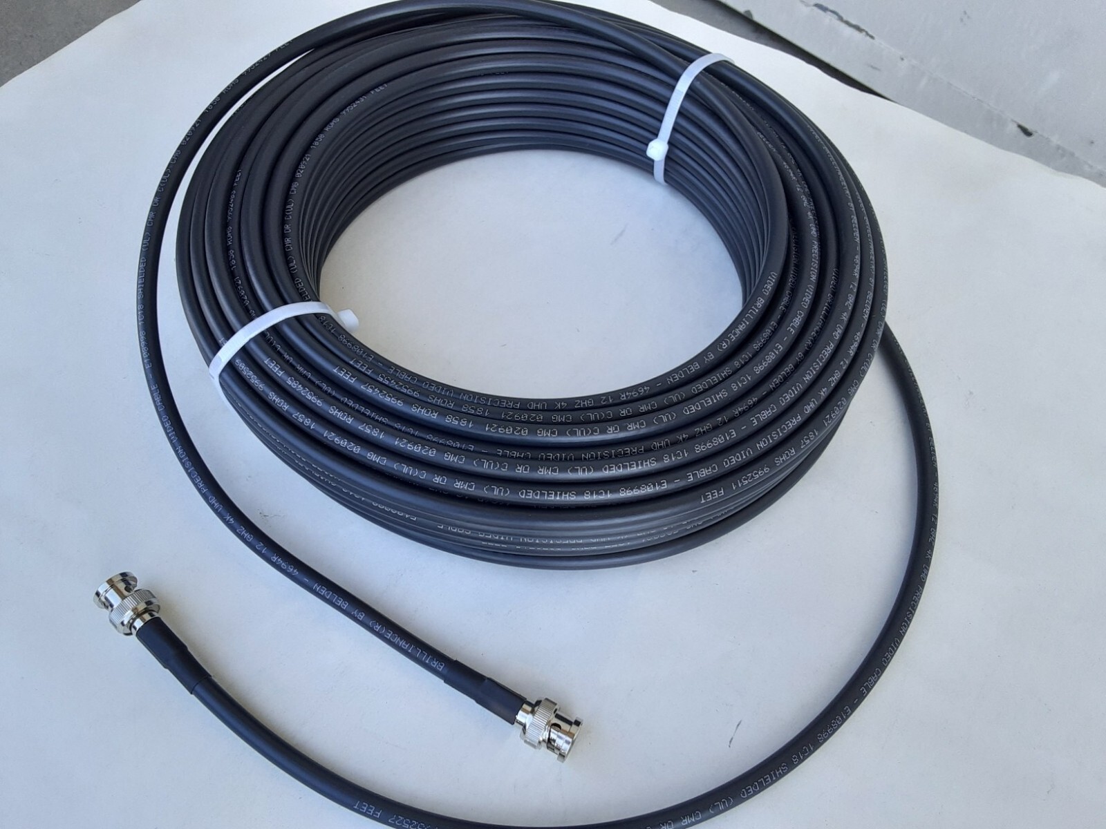 USMADE Belden 4694R 12 GHZ SDI 75 Ohm 4K RG-6  UHD Video Cable BNC Male 25 FT
