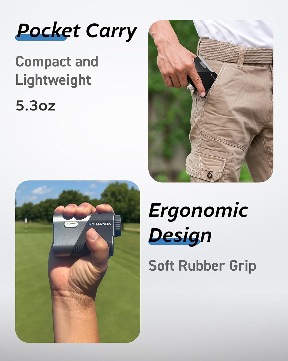 Golf Range Finder with Slope & Triangulation, 1300Yard Rangefinder, 5.3oz Com...