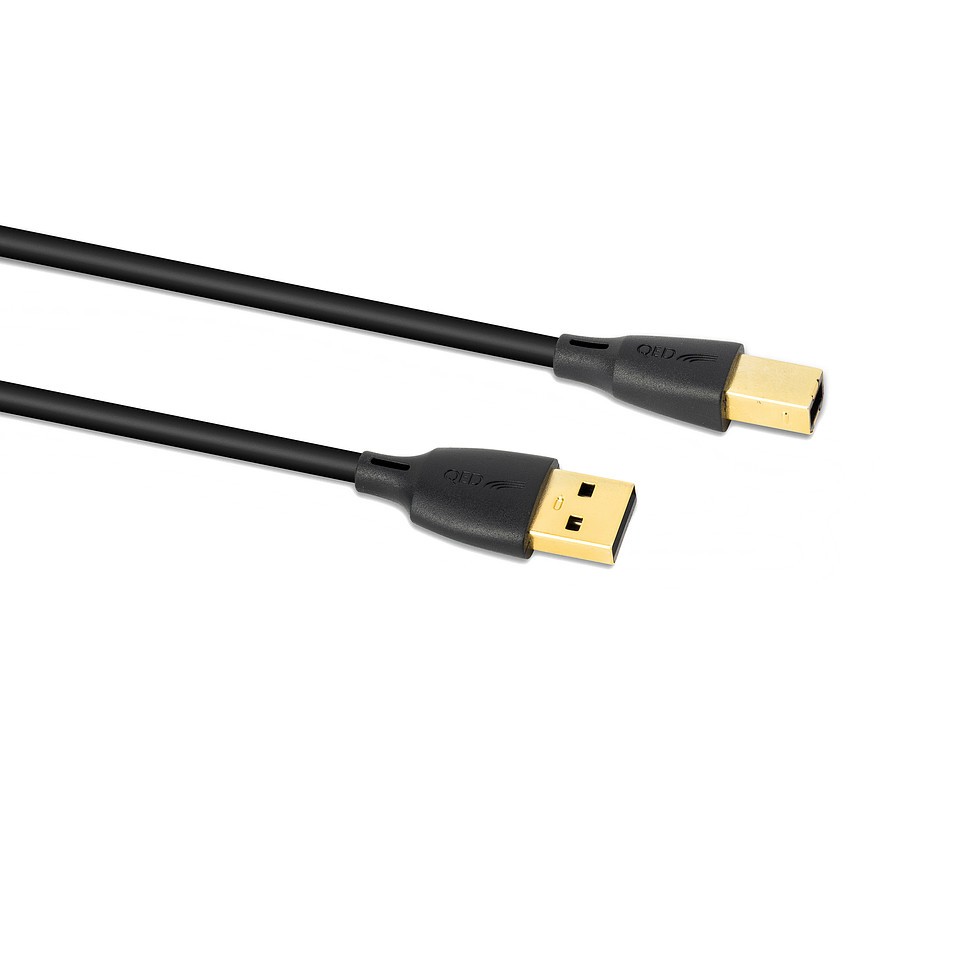 QED - CONNECT USB A (M) - B (M) 0.75 Metre Black