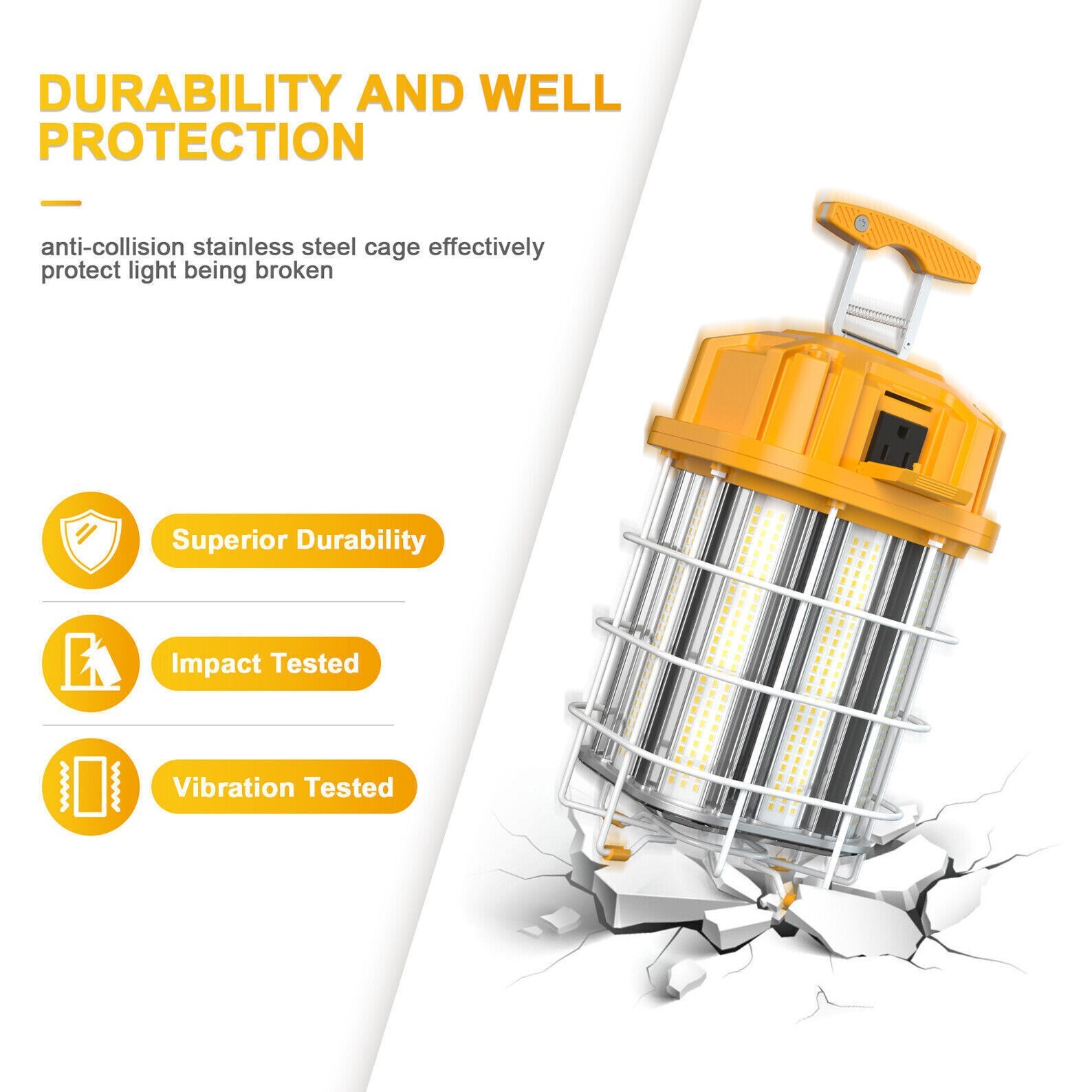 Linkable 80W LED Work Lights Building Construction Job Site Temporary Work Light
