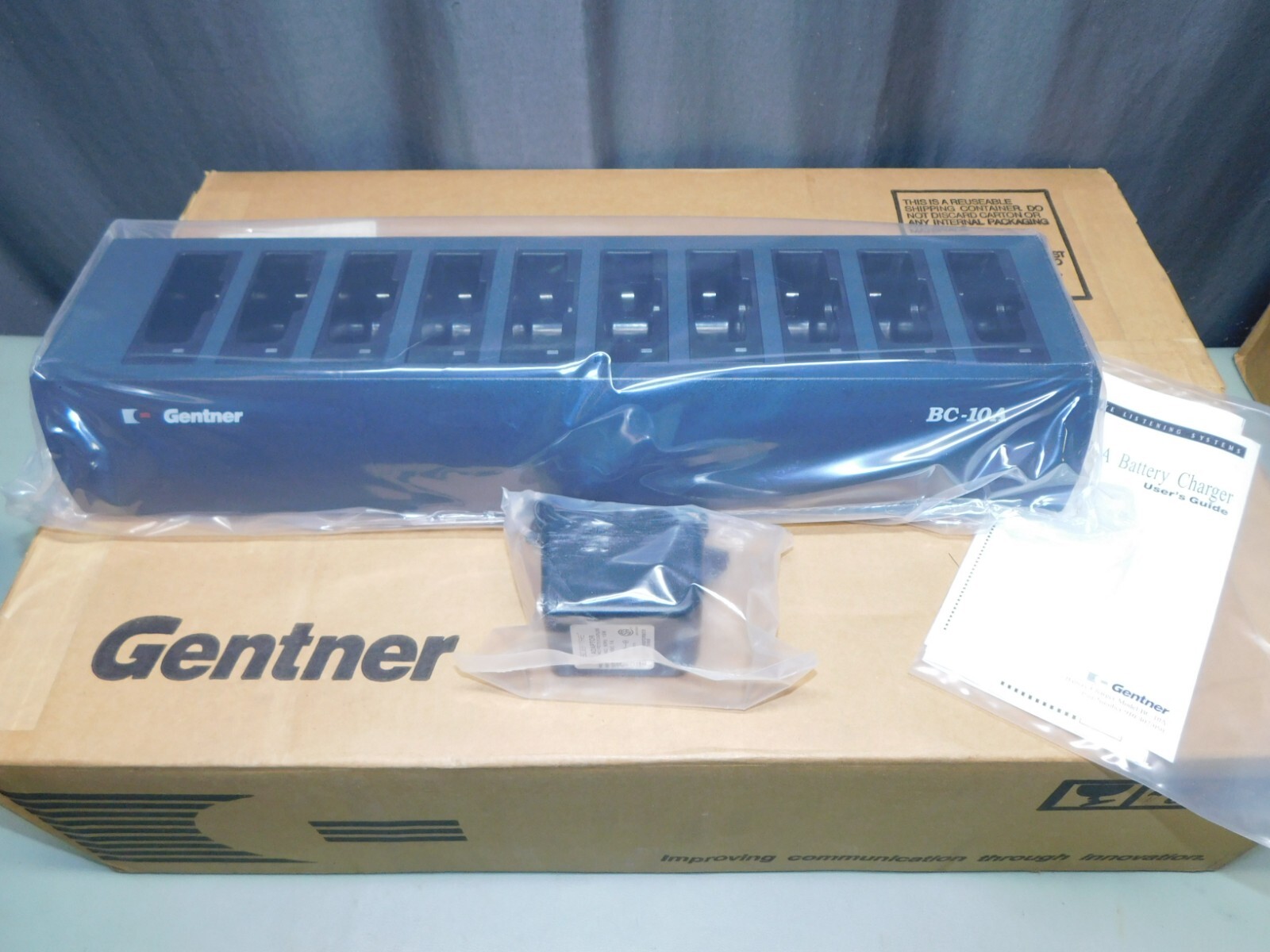 NEW GENTNER BC-10A ASSISTIVE LISTENING 10 BANK BATTERY CHARGER for RX-1A or RX-6