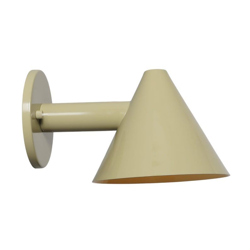 Stilnovo Style Single Light Cone Shade Brass Wall Sconce Beside Wall Lamp Colore
