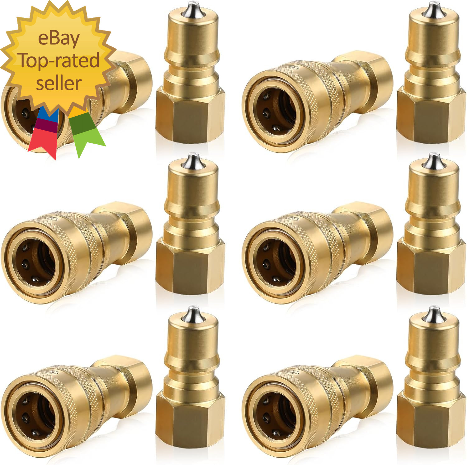 6 Set 1/4" Quick Disconnect Coupler Valve for Carpet Cleaning Wand Truck Mount C