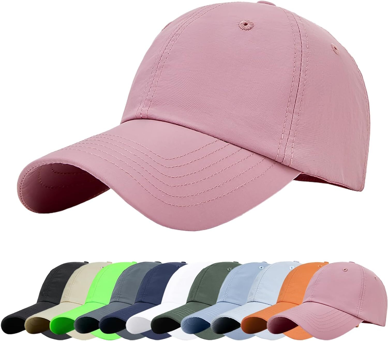 Enwokran Men Quick Dry Sport Baseball Cap, Men's Athletic One Size, Pink