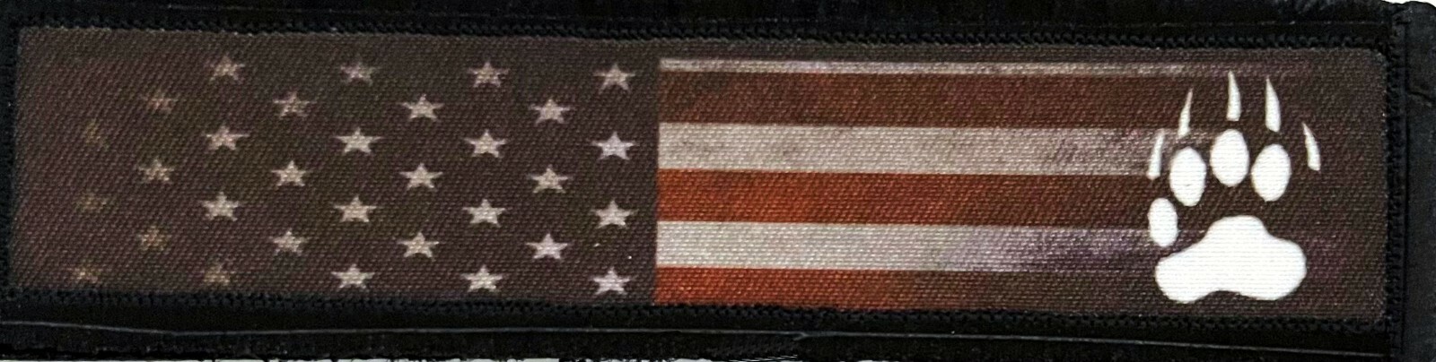 Subdued Tracker Paw USA Flag Morale Patch Tactical Military Army Badge Hook Flag