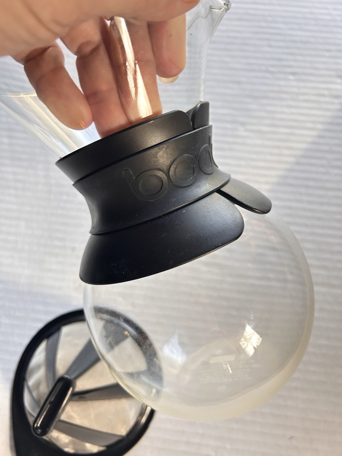 Bodum Pour Over Glass Coffee Maker Carafe with Removable Handle 32oz