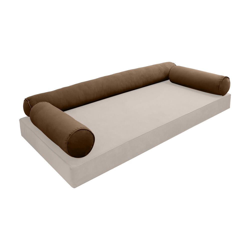 COVER ONLY Model V6 Twin Velvet Same Pipe Indoor Daybed Bolster Pillow - AD308