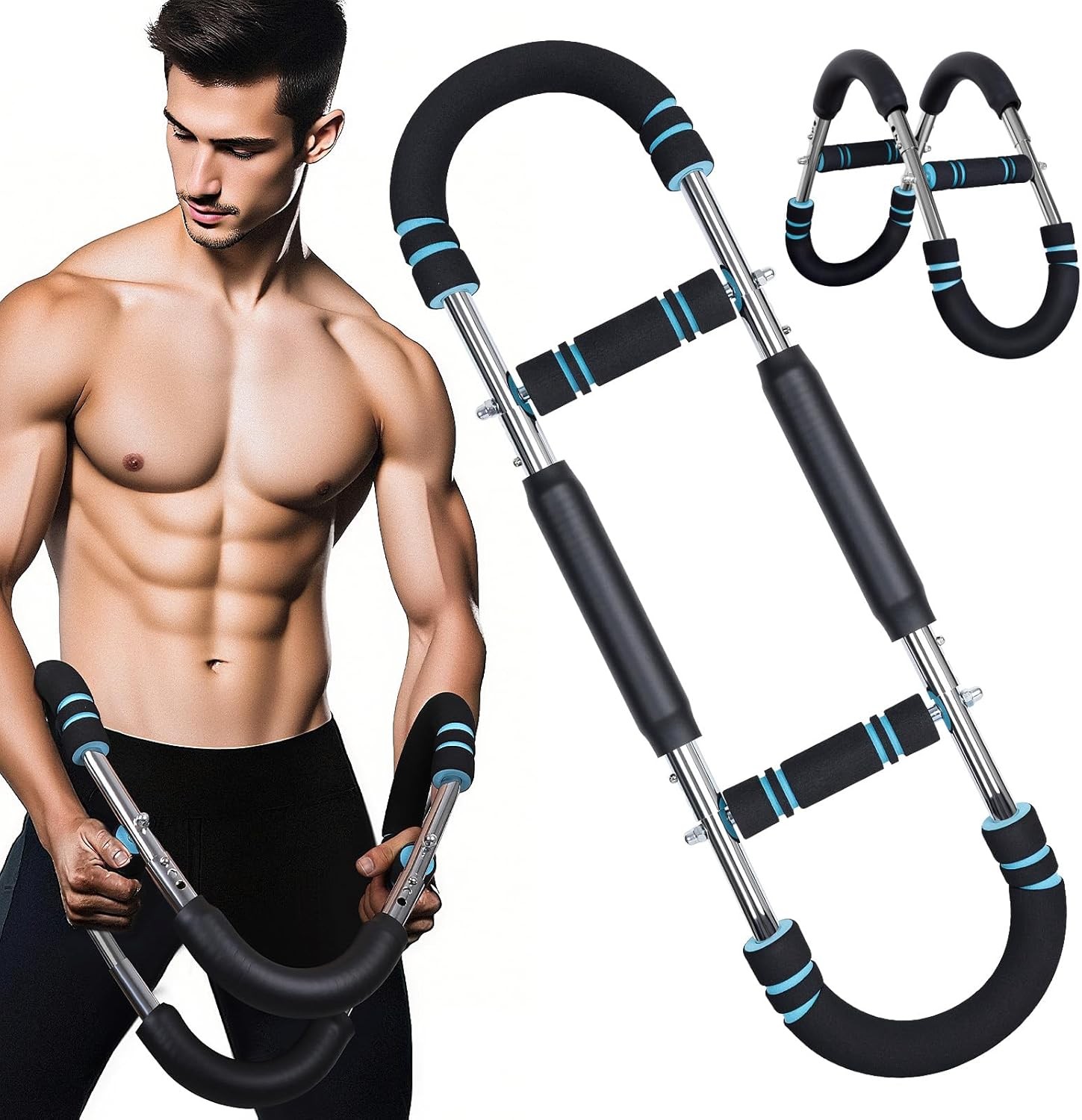 Twister Arm Trainer, 60-100lb Adjustable Chest & Arm Workout Tool, Compact Twist
