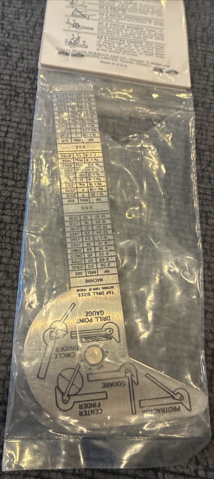 Craftsman 9-4026 Machinist Protractor Square W/packaging Ripped