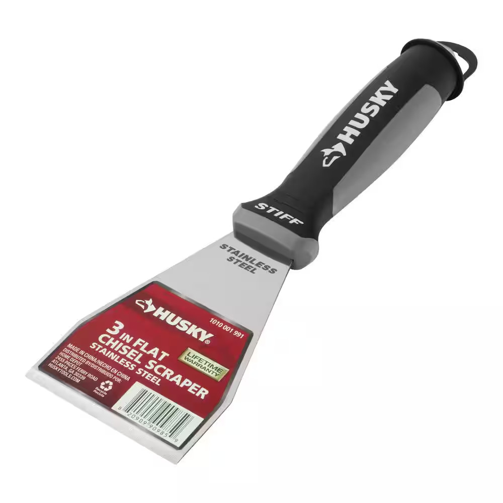 3 In. Flat Extendable Scraper with Stainless Steel Blade