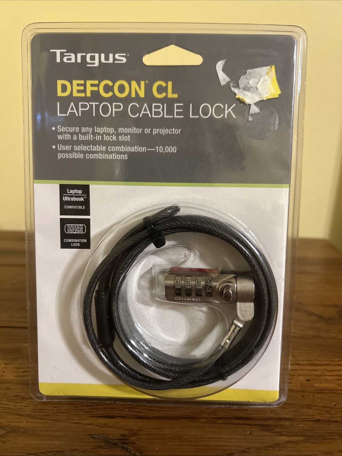 New Targus Defcon CL Laptop Cable Lock Ultrabook Compatible BRANd new