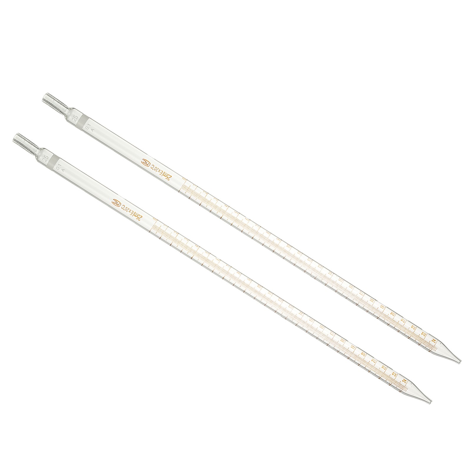 2 Pcs Graduated Dropper Pipettes 25ml Borosilicate Glass Pipette Clear