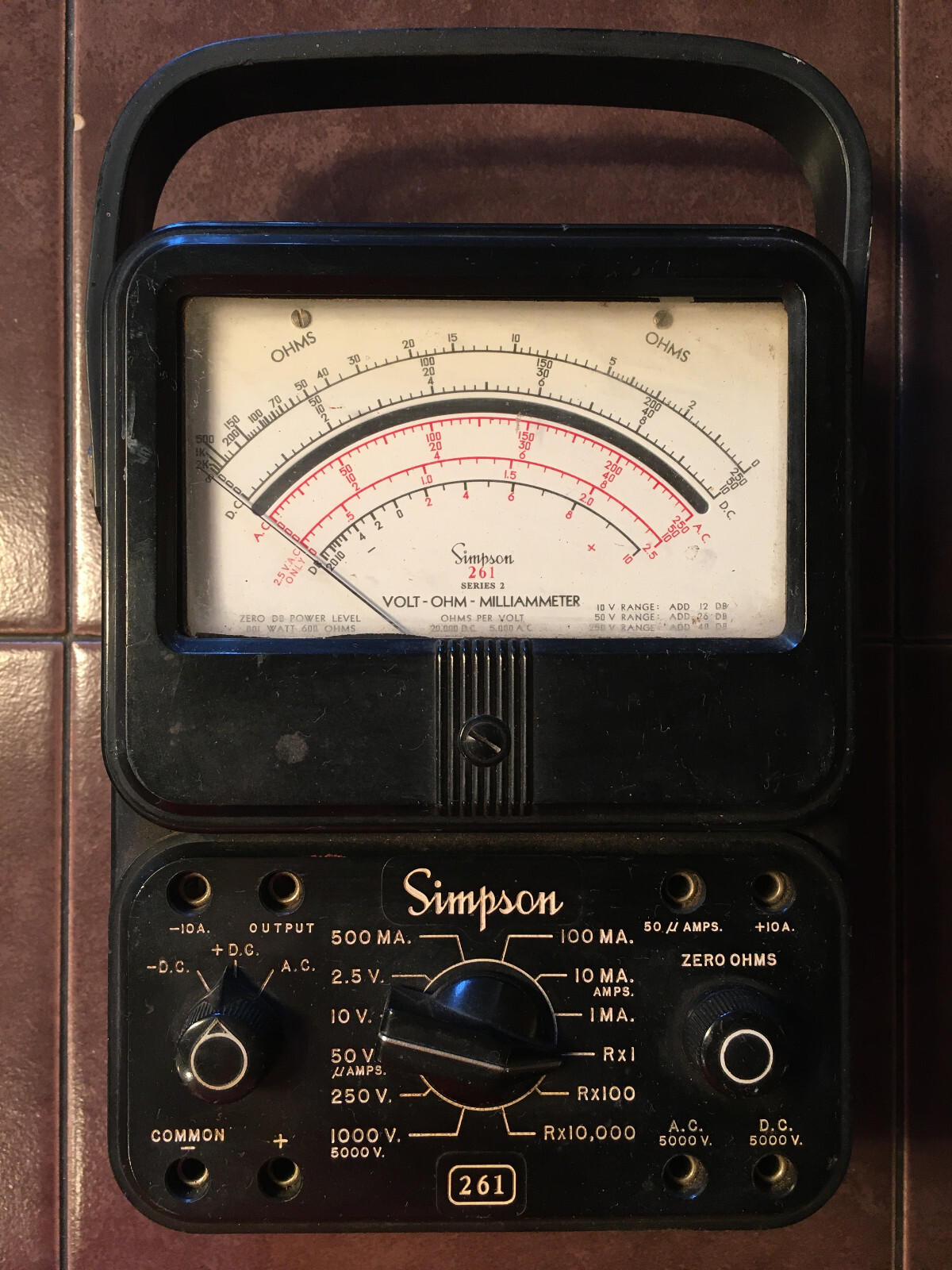 Simpson 261 Analog Meter, Series 2