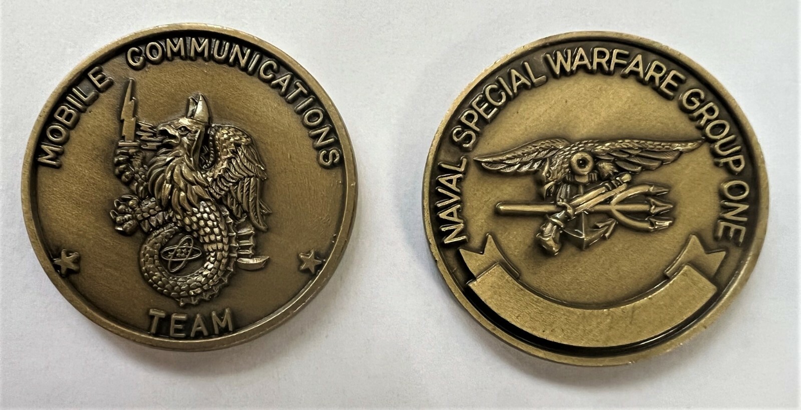 Navy SEAL Special Warfare Group ONE Mobile Comm Team NSWG1  Challenge Coin