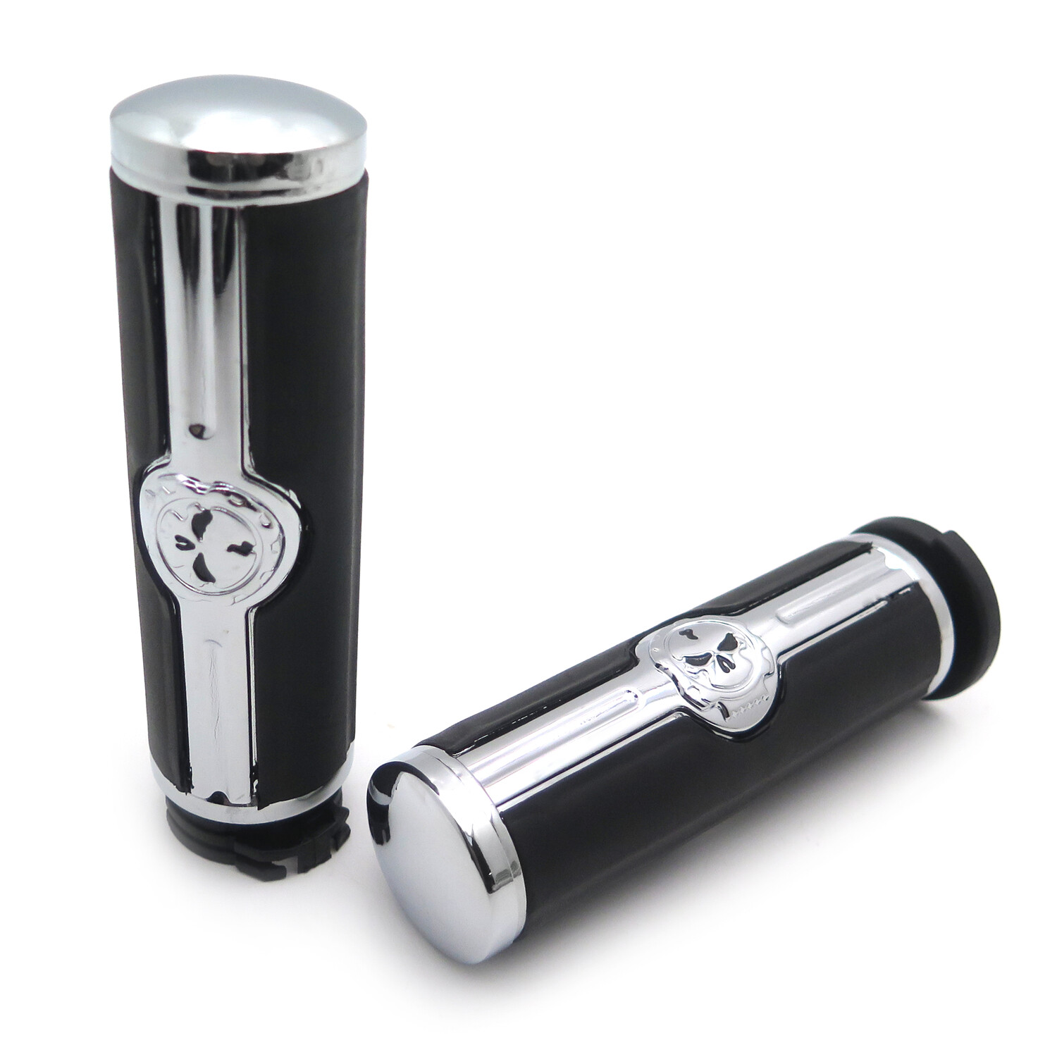 Skull 1" Hand grips For Harley Davidson 1996-later VRSC XL XR Dyna Softail