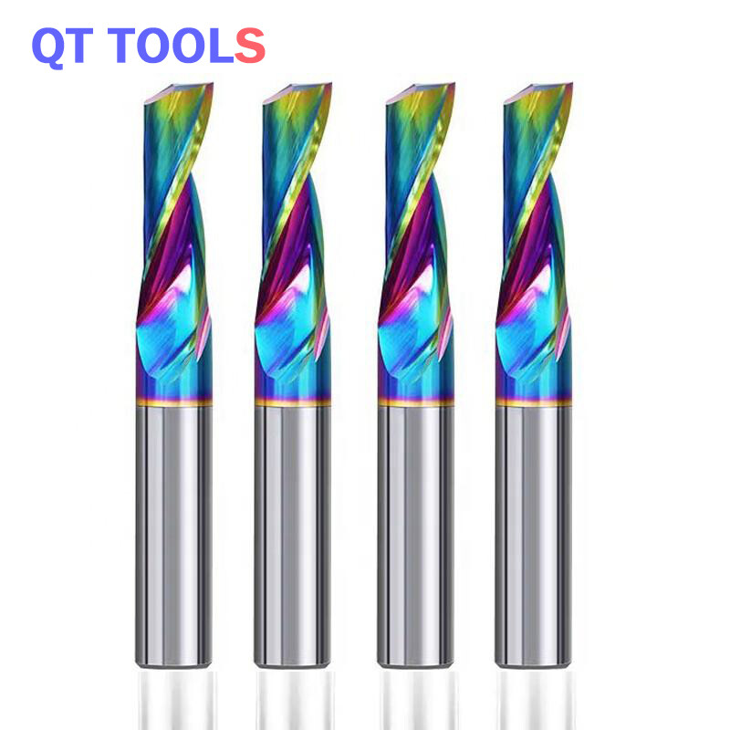 10pcs Tungsten Single Flute Carbide End Mill for Aluminum Milling Cutter