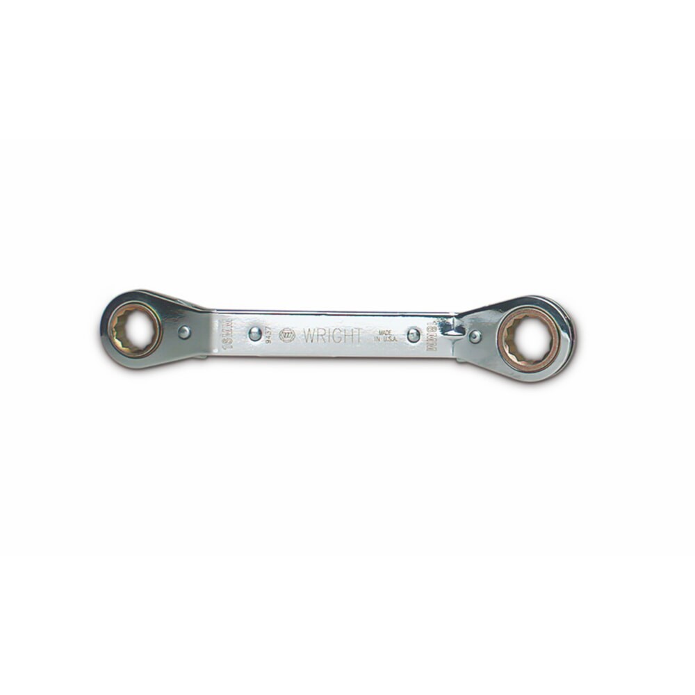 Wright 9437 Offset Reversible Ratcheting 12-Pt Box End Wrench 16mm x 18mm