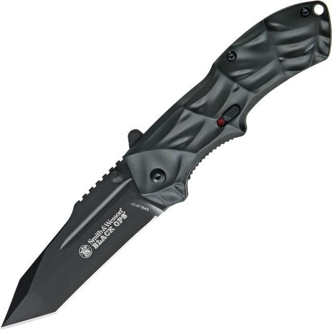 Smith & Wesson Black Ops Folding Knife Steel Blade Aluminum Handle - SWBLOP3T
