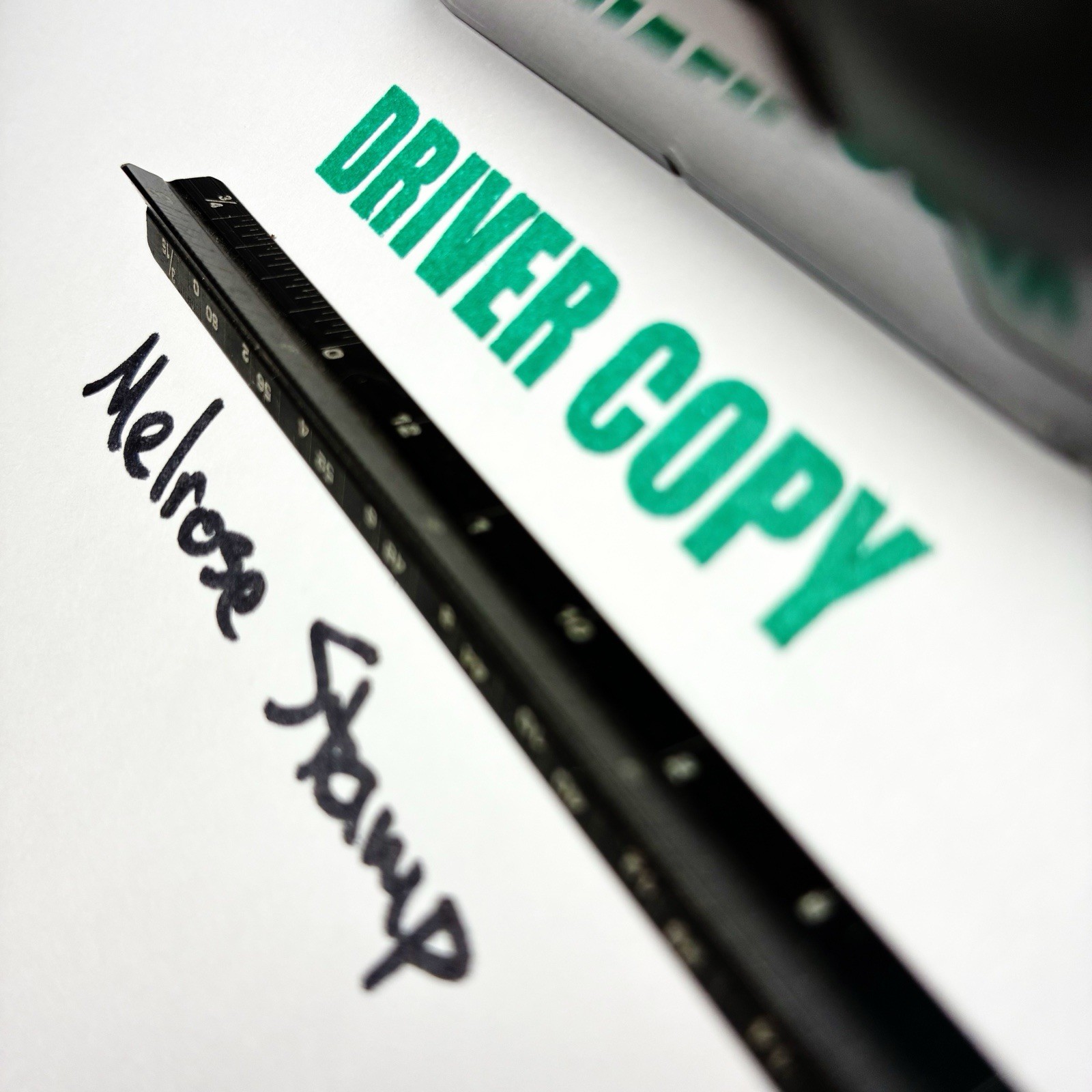 Driver Copy Rubber Stamp Green Ink Self Inking Ideal 4913