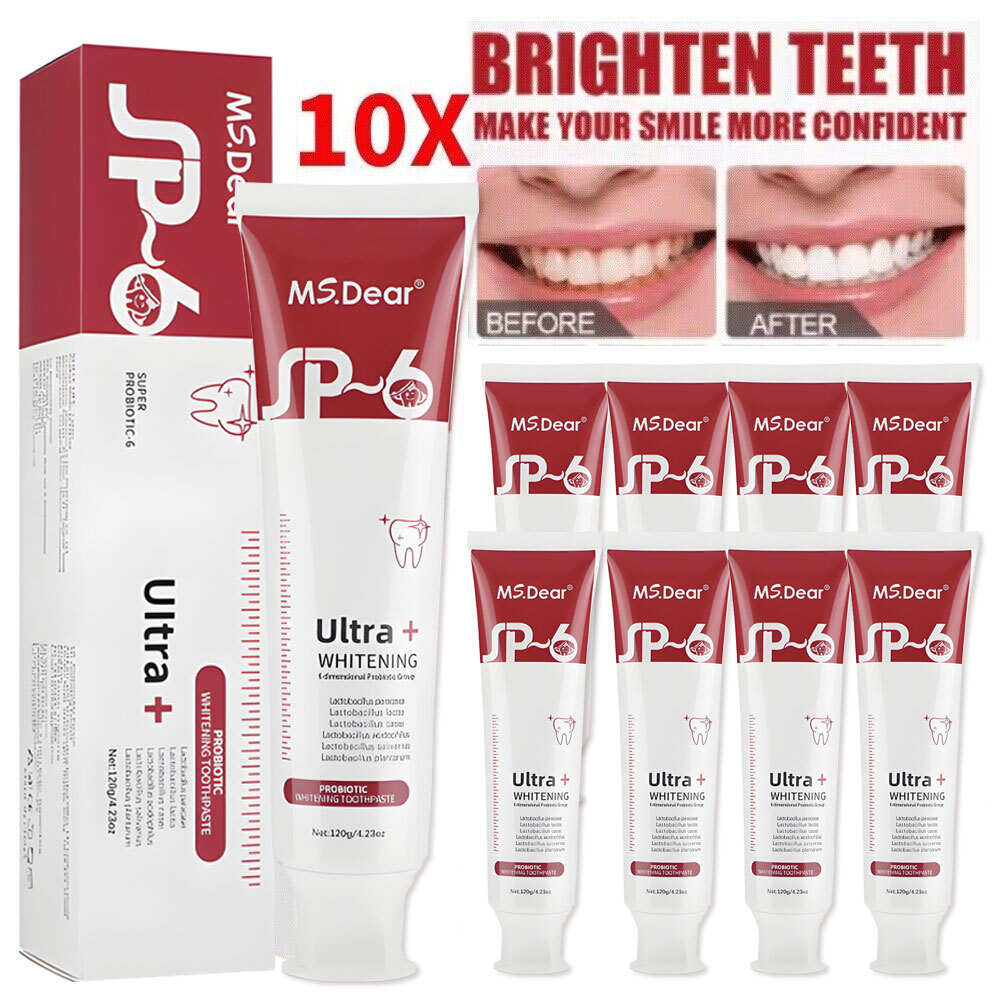 Probiotic Whitening Toothpaste SP-6, Teeth Brightening & Fresh Oral Care 120g