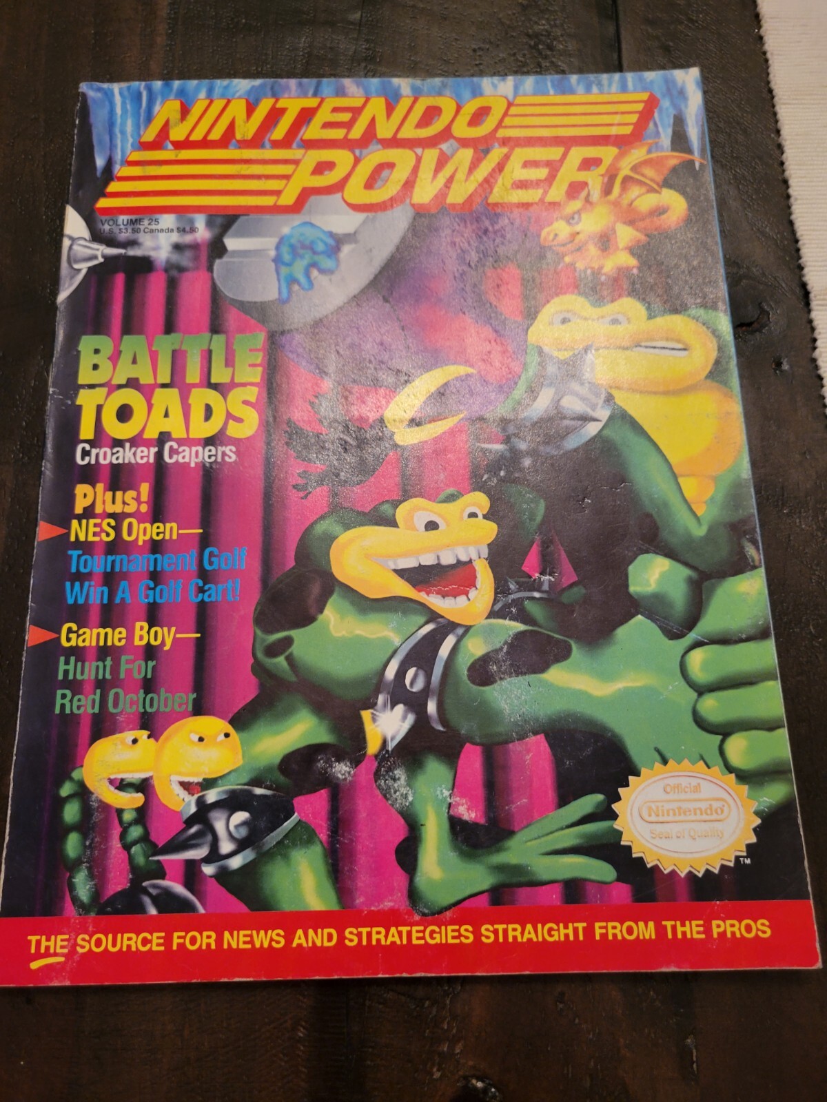 Nintendo Power Vol. 25 W/ Super Spy Hunter Poster June 1991 Battle Roads