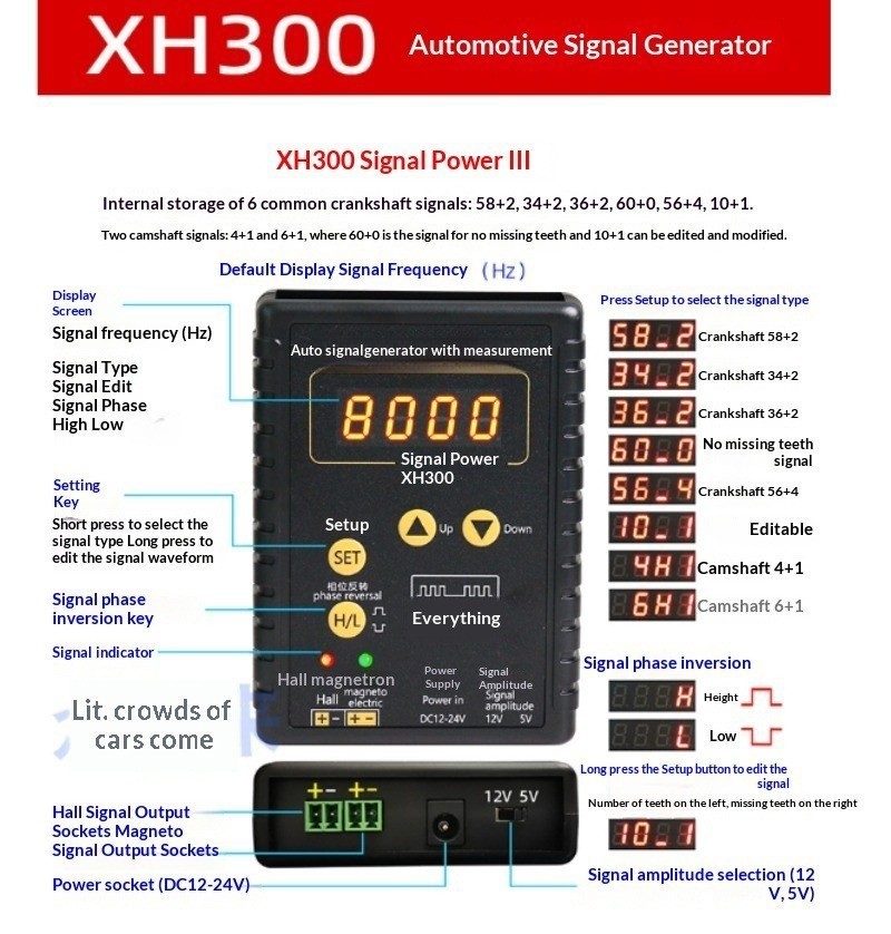 XH300 Automotive Sensor Simulator Box Signal Generator Maintenance and Testing