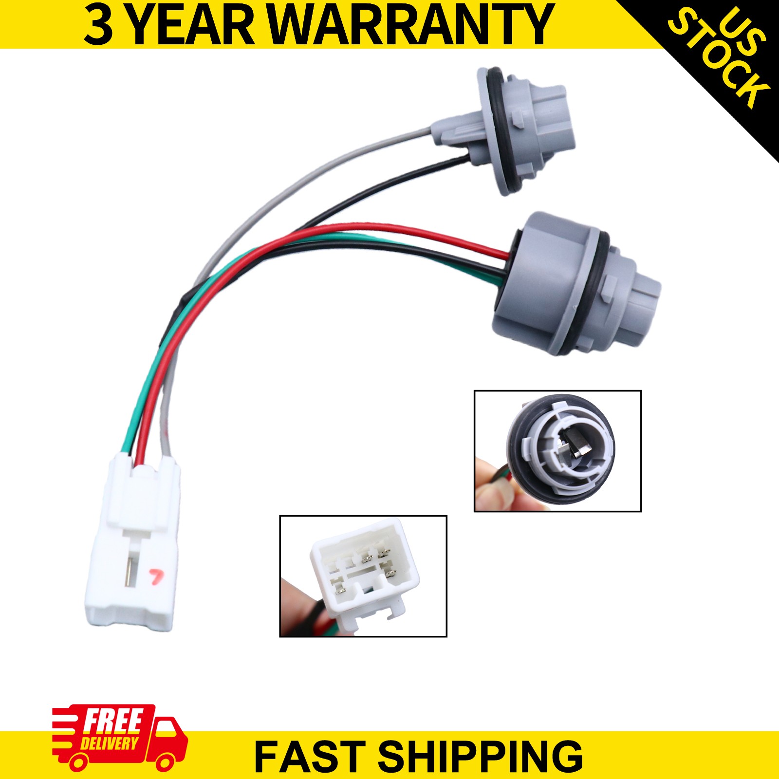 Fits Kia Forte 2017-2018 Rear Outer Tail Light Wiring Harness Socket 92470B0600