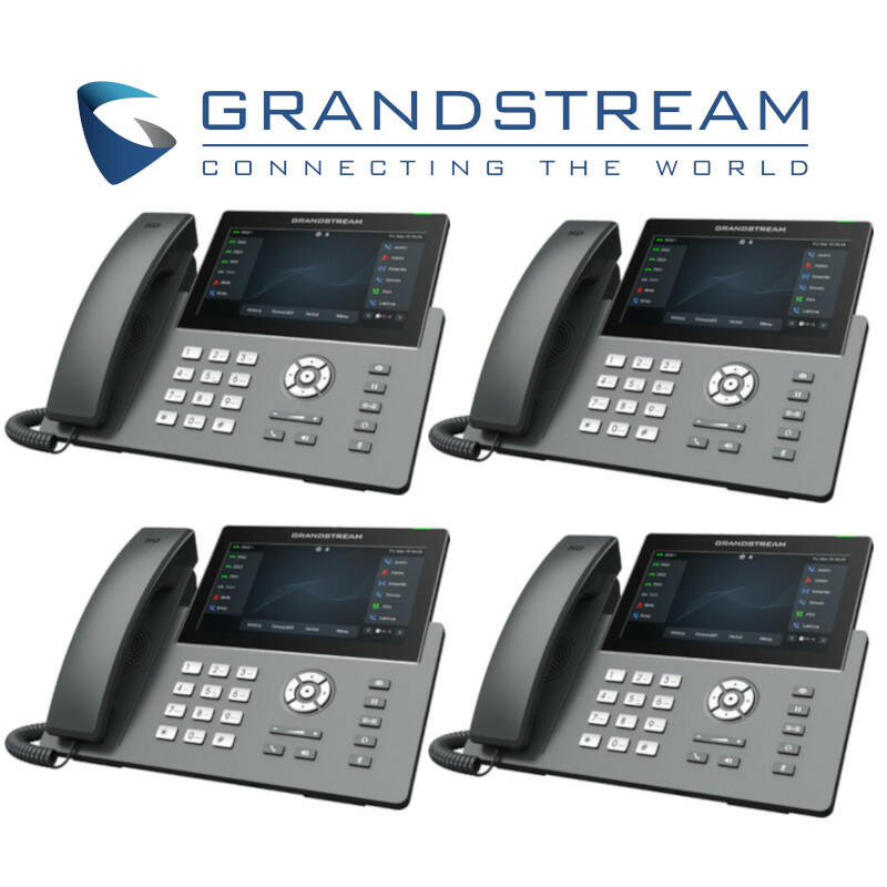 4 Grandstream GRP2670 12-Line 6 SIP IP Phone WiFi Bluetooth Color Touchscreen