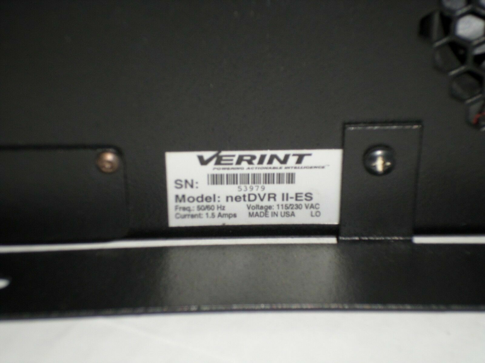Verint netDVR II-ES Digital Video Recorder 16 Channel Network USB Data DVR