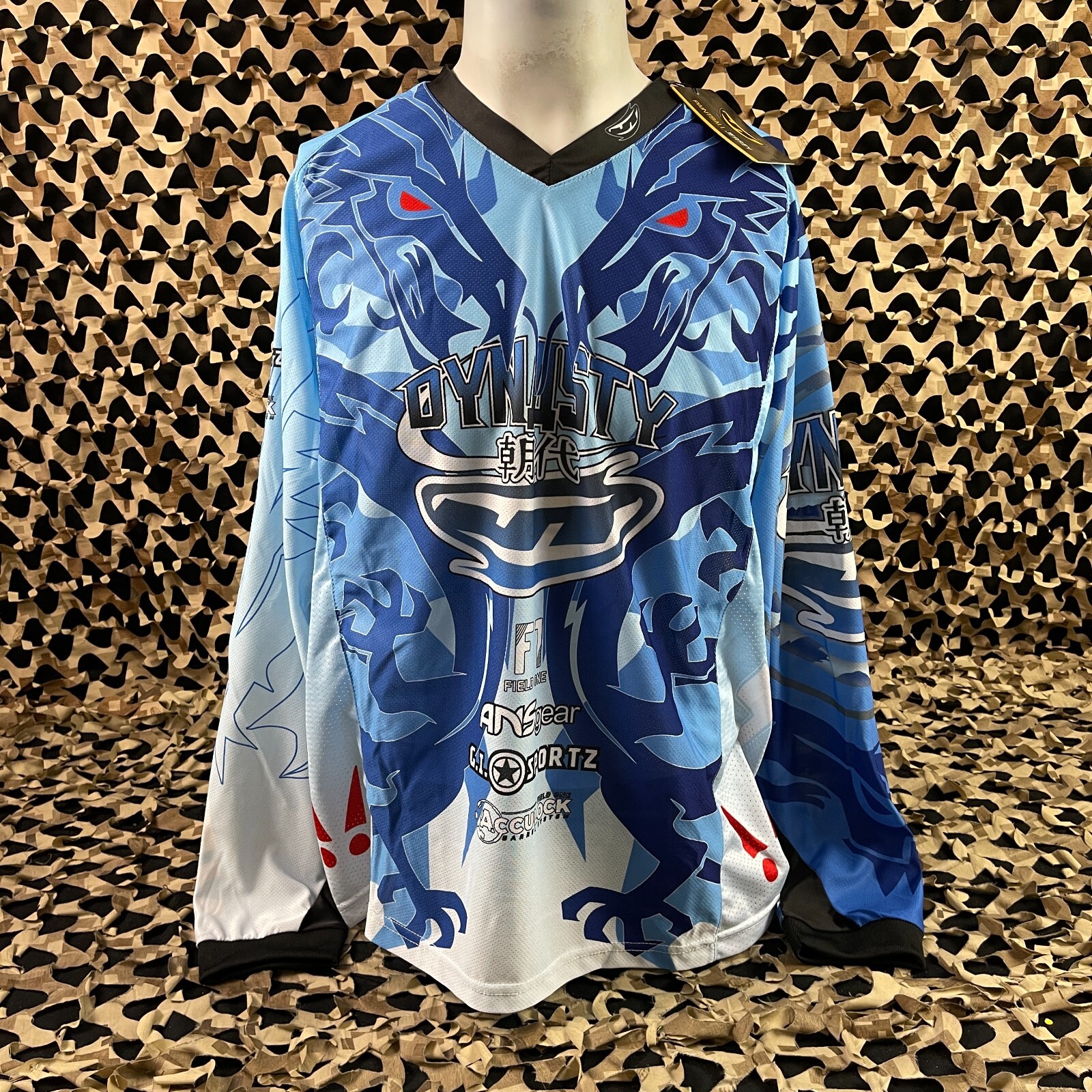 New JT Team Dynasty Glide Dragon Paintball Jersey - Blue - Large