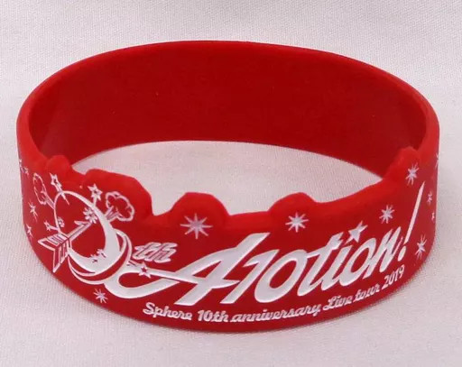 Sphere 10th Anniversary Live Tour 2019 Red Rubber Wristband MRAG-2389