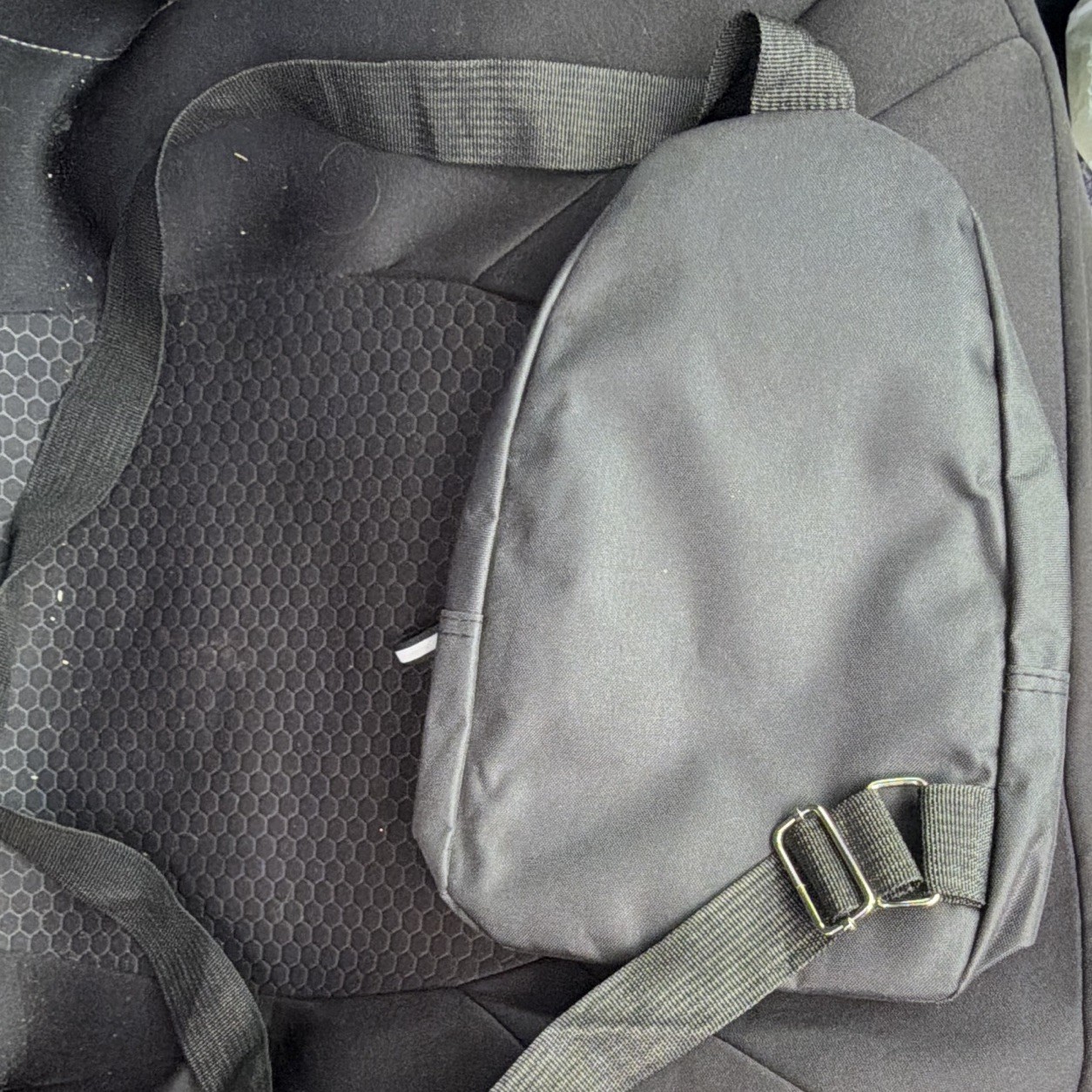 Sweet Talk Black 5L Sling Backpack, Zip Closure, Adjustable Strap, Logo