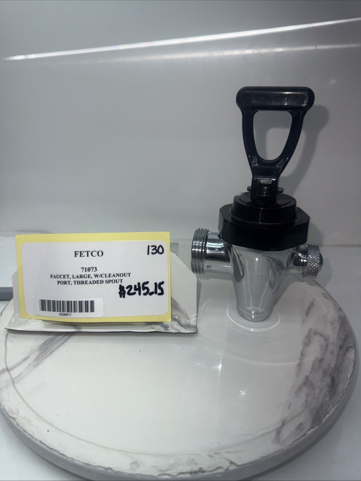 (NEW) Fetco Large Threaded Spout Faucet w/Cleanout Part # 71073