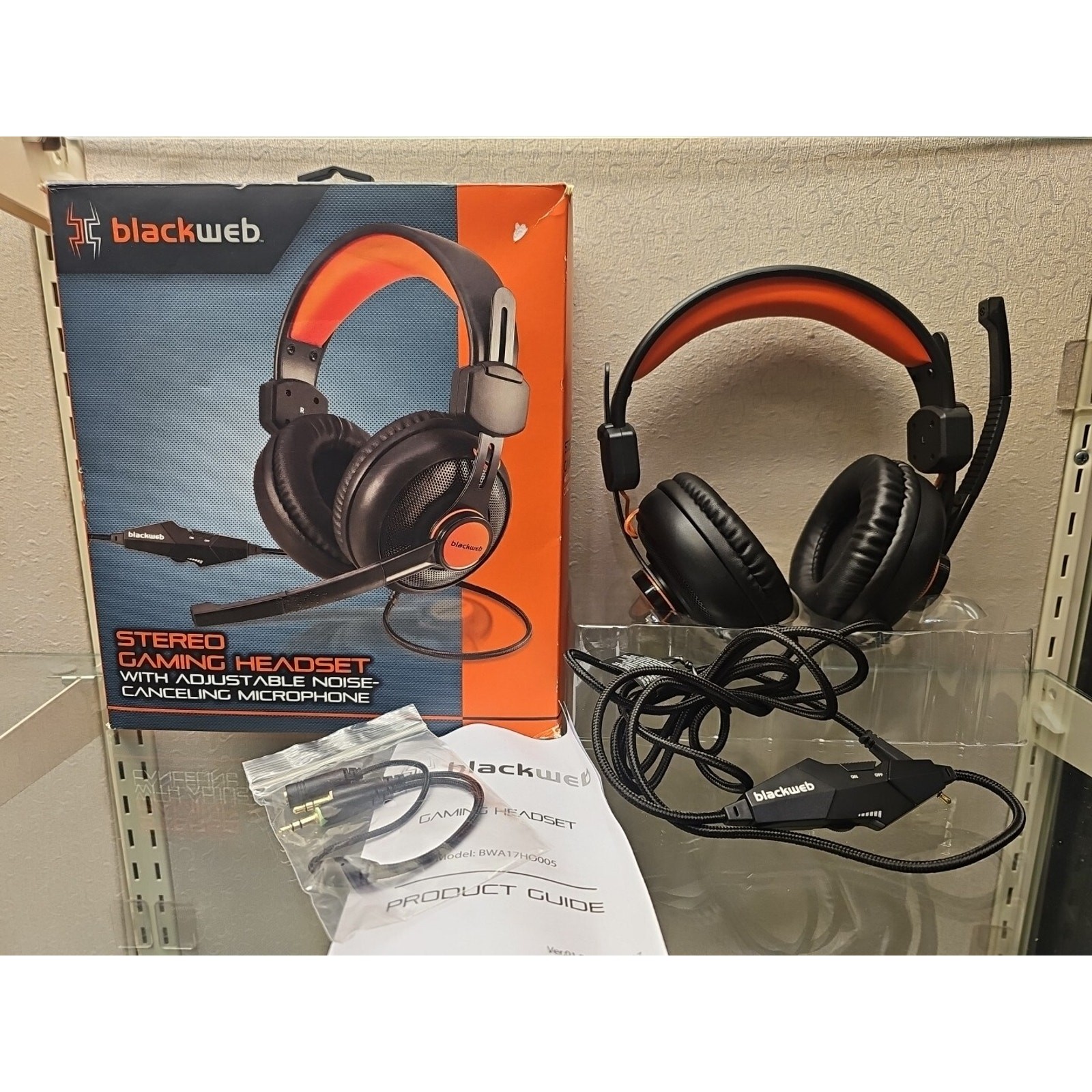 Blackweb Stereo Gaming Headset Wired 3.5mm Any System *OPEN BOX NEW*