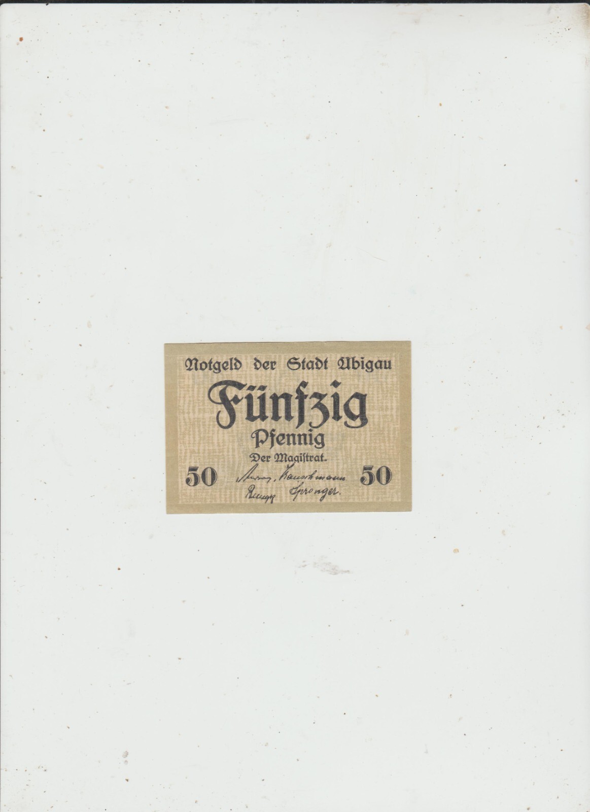 UBIGAU  50pfg   1921
