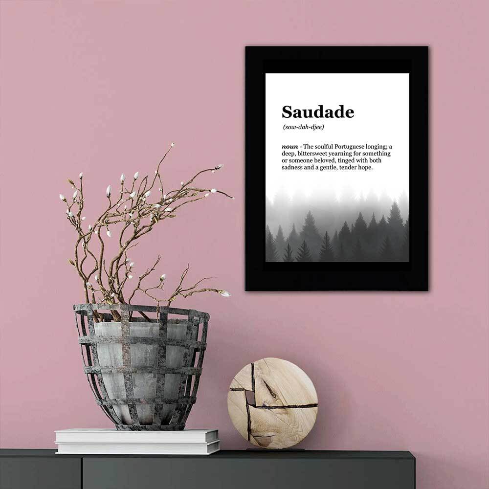Saudade Definition Decorative Wall Plaque With Easel Acrylic Stand