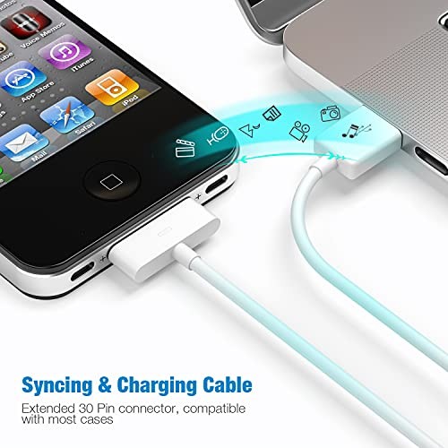 Apple Certified 30 Pin USB Charging Cable, 4.0ft USB Sync Charging Cord 1 PCS