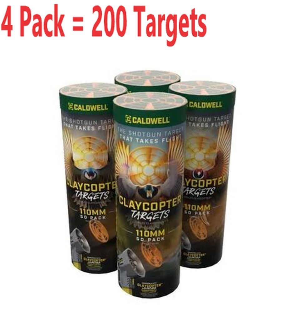 4 Pack (200 Targets) Caldwell Claymore Targets ClayCopter 110mm Disc 1215372