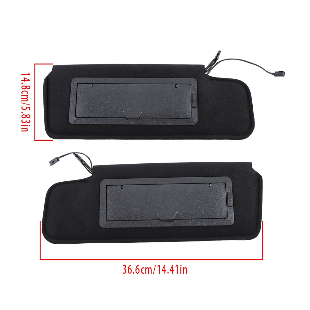 Labwork Left Right Front Sun Visors With Vanity Mirror For Corvette C4 1984-1996