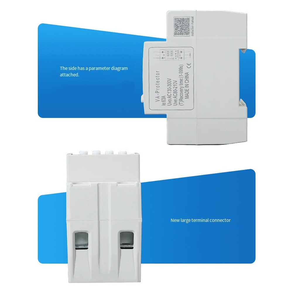 Dual LCD Voltage Protector with Smart Over Under Current Electrical Protection