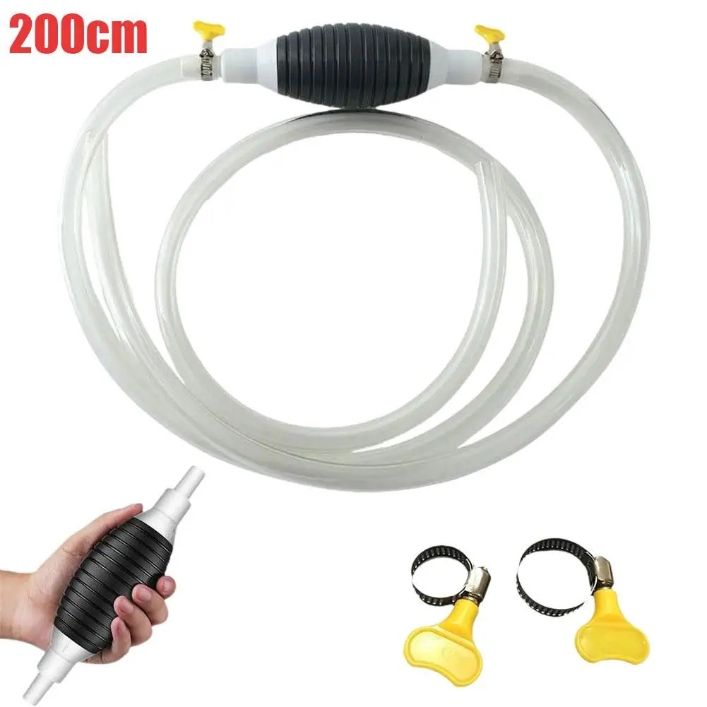 Hand Siphon Pump Petrol Diesel Water Oil Liquid Fuel Transfer Easy Use Pump UK