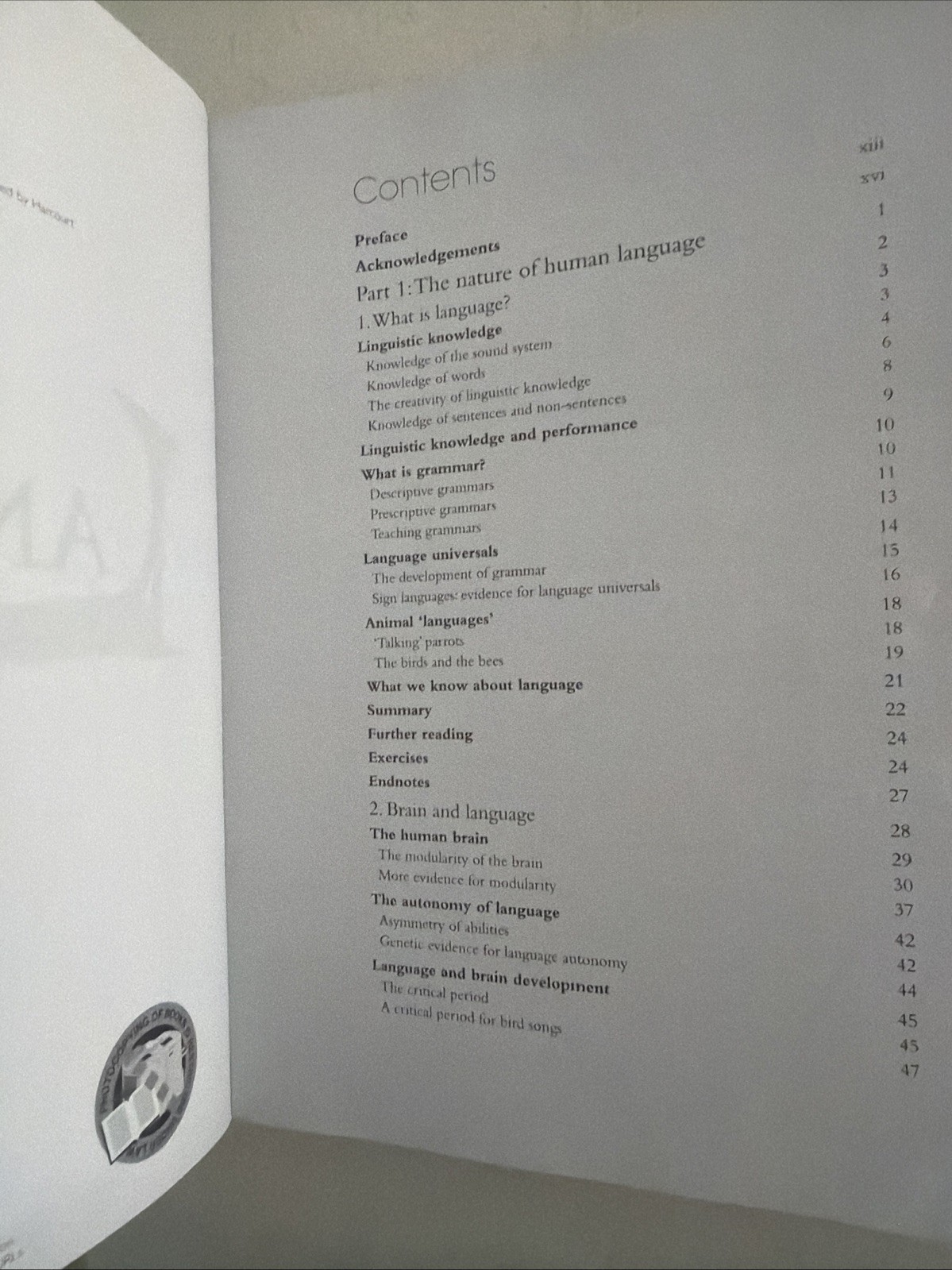 Introduction to Language: 5th Edition Fromkin