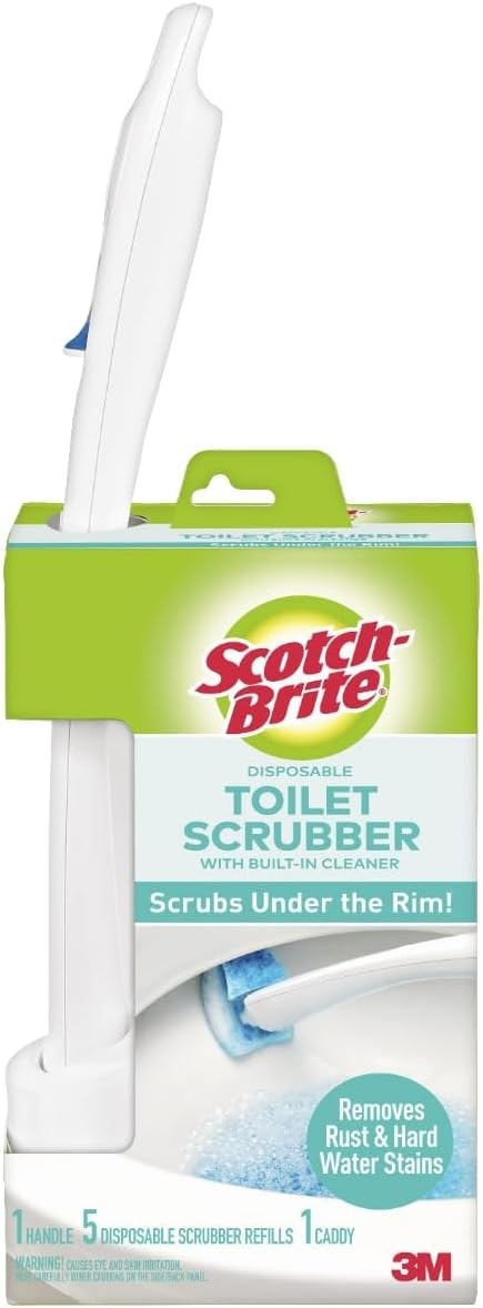 Scotch-Brite Disposable Toilet Scrubber Starter Kit, Disposable Refills