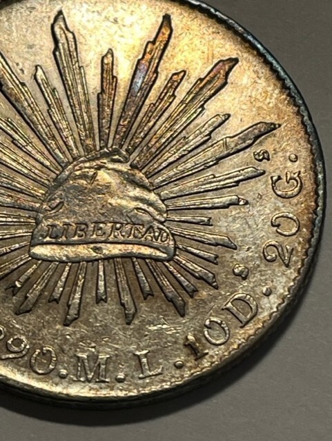 1890-As M 8 Reales/Silver/AU #17814