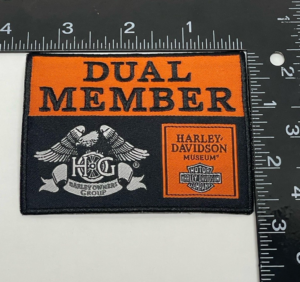 Harley Davidson Patch “Dual Member” Embroidered Jacket PATCH w/2013 & 2014 Bars