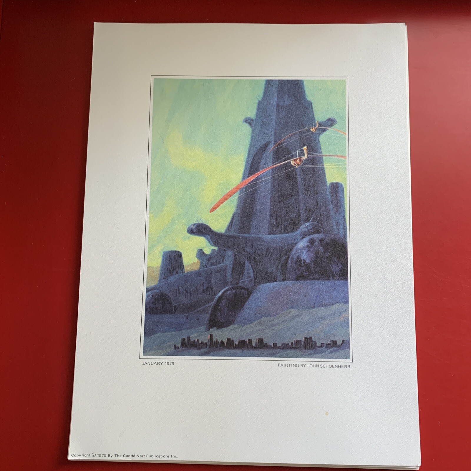 JANUARY 1976 John Schoenherr Science Fiction Art Print by Conde Nast