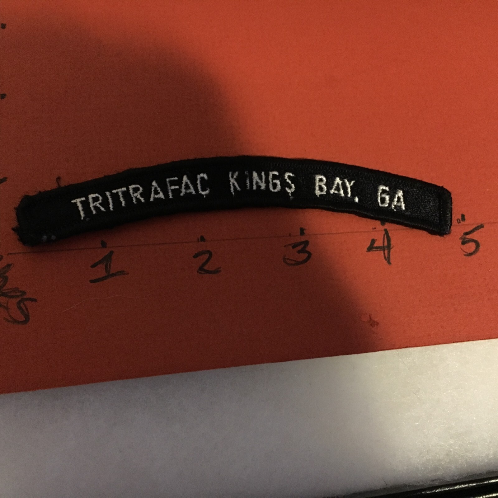 US NAVY SHOULDER STRIP TAB rocker Patch 12/1/22 Tritrafac Kings Bay GA